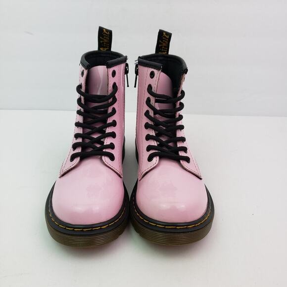 Dr Martens 1460 Girls Size 13 Pale Pink Patent Leather LaceUp Ankle Combat Boots - Picture 5 of 13